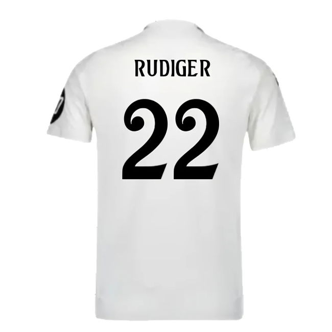 2024-2025 Real Madrid Authentic Home Shirt (Rudiger 22)