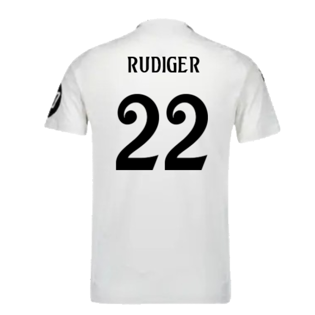 2024-2025 Real Madrid Authentic Home Shirt (Rudiger 22)