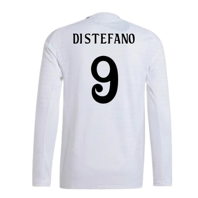 2024-2025 Real Madrid Authentic Long Sleeve Home Shirt (Di Stefano 9)