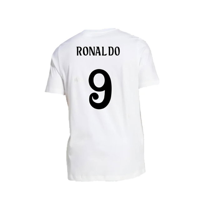 2024-2025 Real Madrid DNA Graphic Tee (White) (Ronaldo 9)