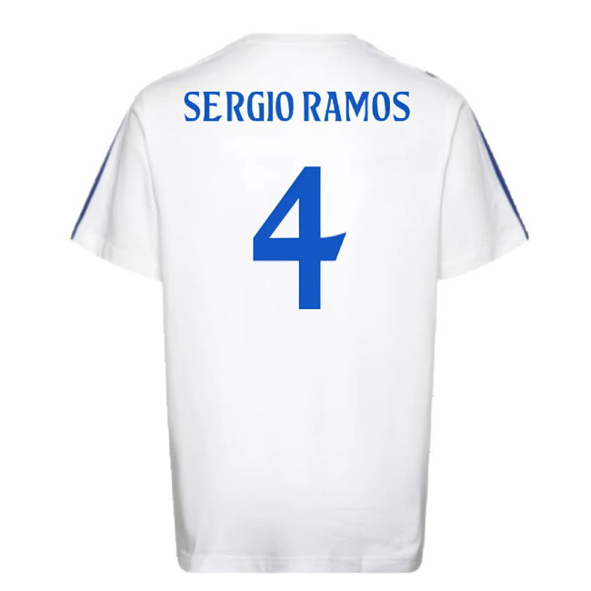 2024-2025 Real Madrid DNA Tee (White) (Sergio Ramos 4)