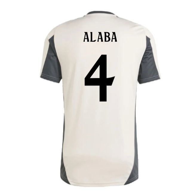 2024-2025 Real Madrid EU Training Jersey (Putty Mauve) (Alaba 4)