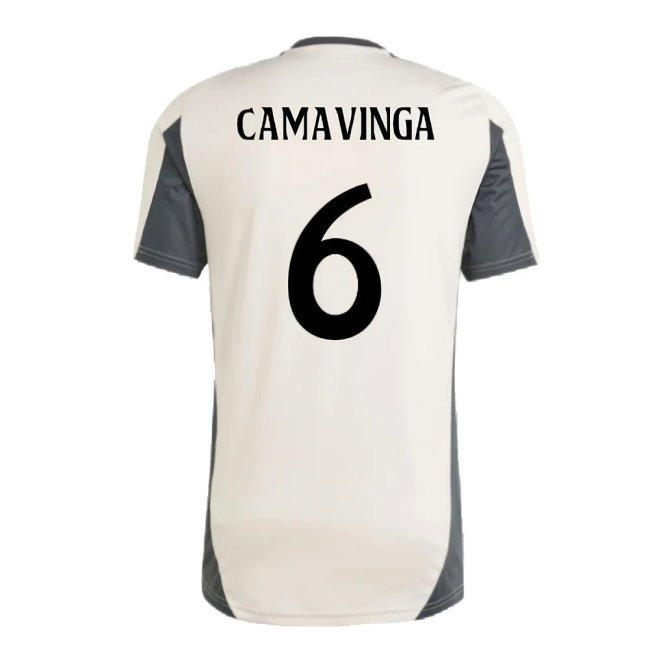 2024-2025 Real Madrid EU Training Jersey (Putty Mauve) (Camavinga 6)