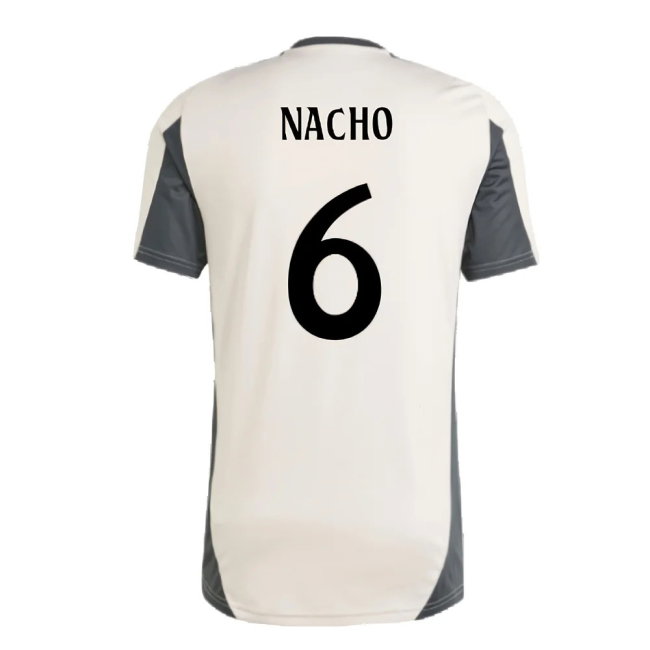 2024-2025 Real Madrid EU Training Jersey (Putty Mauve) (Nacho 6)