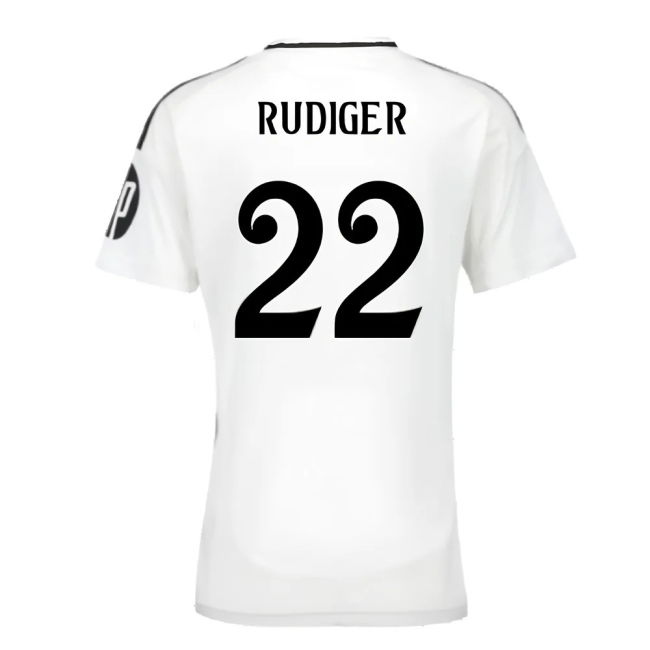 2024-2025 Real Madrid Home Shirt (Womens) (Rudiger 22)