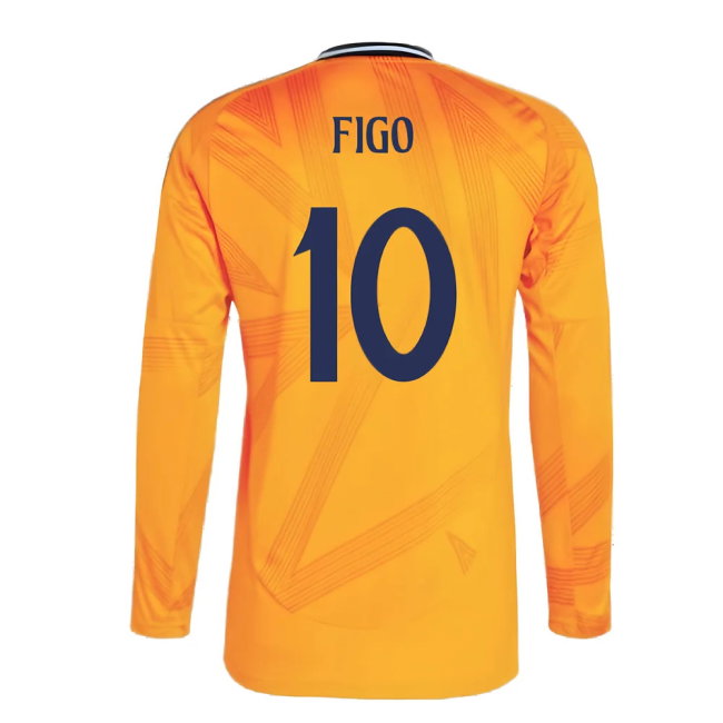 2024-2025 Real Madrid Long Sleeve Away Shirt (Figo 10)