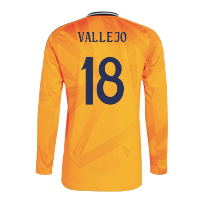 2024-2025 Real Madrid Long Sleeve Away Shirt (Vallejo 18)