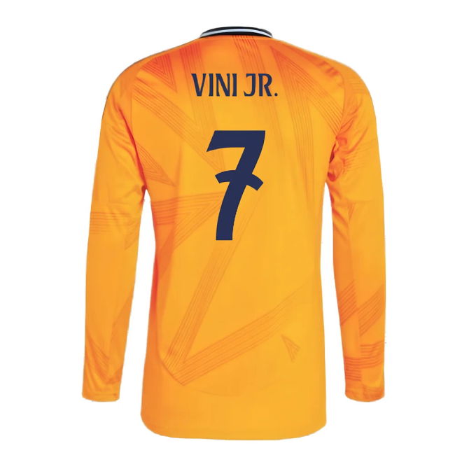 2024-2025 Real Madrid Long Sleeve Away Shirt (Vini Jr. 7)