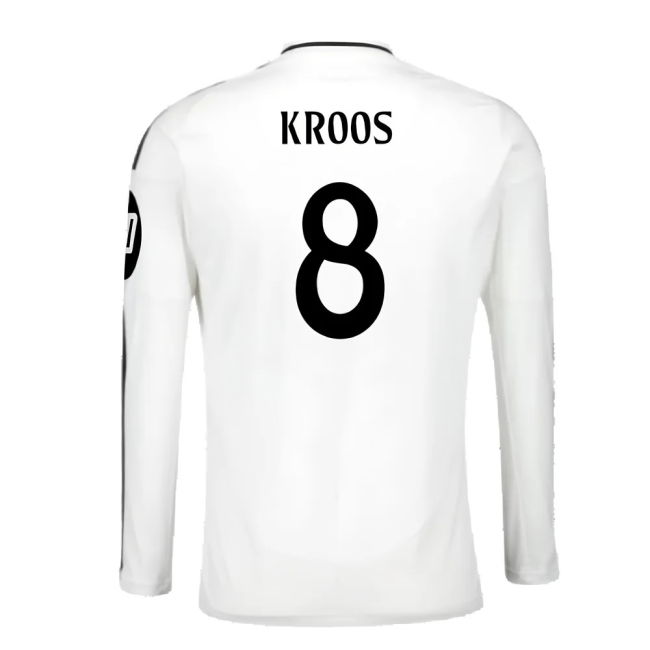 2024-2025 Real Madrid Long Sleeve Home Shirt (Kroos 8)