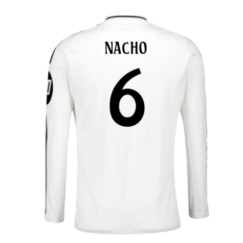 2024-2025 Real Madrid Long Sleeve Home Shirt (Nacho 6)