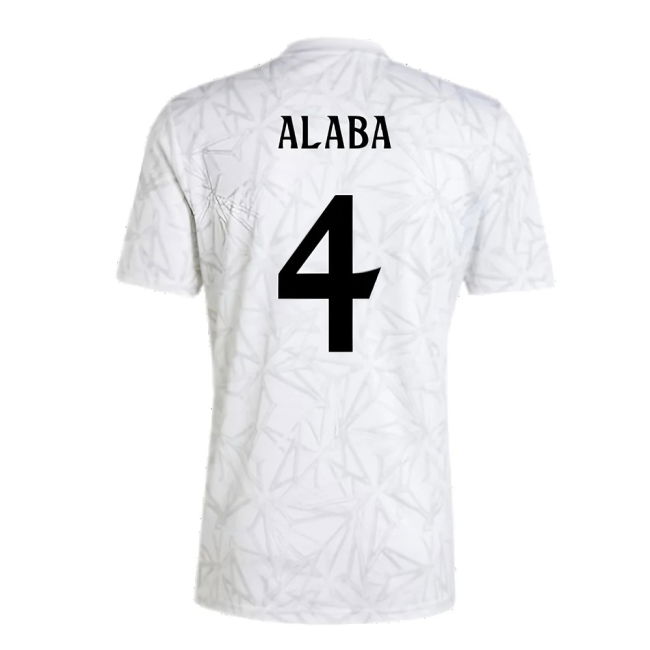 2024-2025 Real Madrid Pre-Match Shirt (White) (Alaba 4)