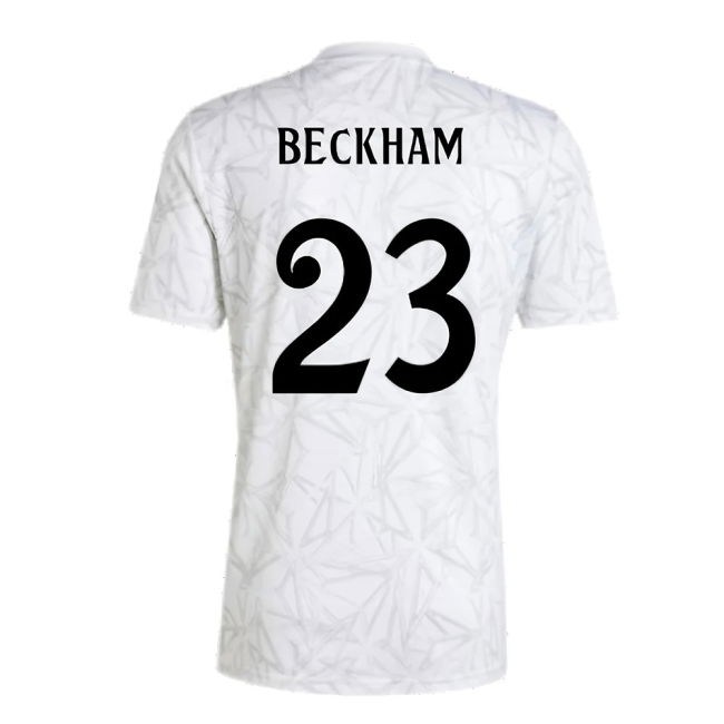 2024-2025 Real Madrid Pre-Match Shirt (White) (Beckham 23)