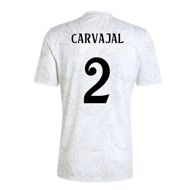 2024-2025 Real Madrid Pre-Match Shirt (White) (Carvajal 2)