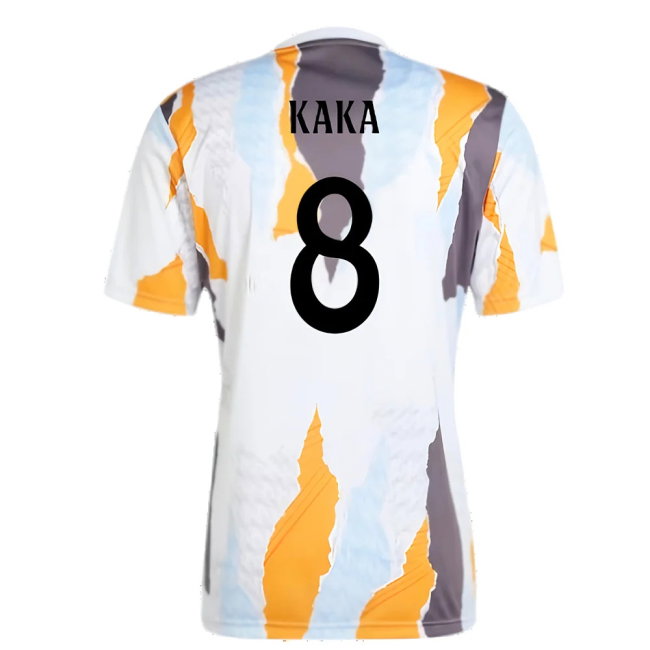 2024-2025 Real Madrid Pre-Match Shirt (White/Crew Orange) (Kaka 8)