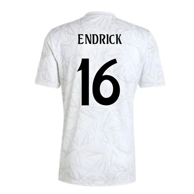 2024-2025 Real Madrid Pre-Match Shirt (White) (Endrick 16)