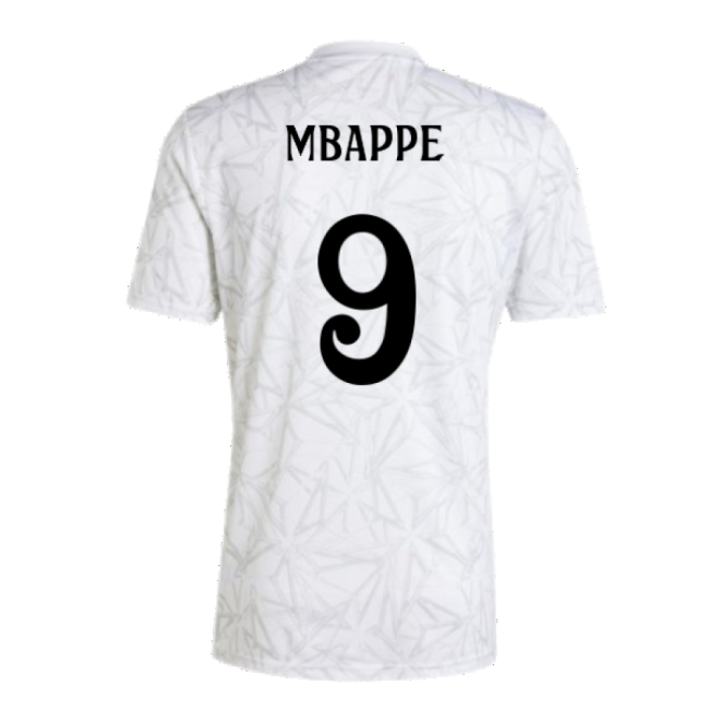 2024-2025 Real Madrid Pre-Match Shirt (White) (Mbappe 9)