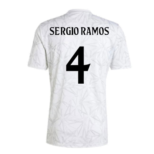 2024-2025 Real Madrid Pre-Match Shirt (White) (Sergio Ramos 4)