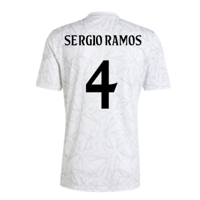 2024-2025 Real Madrid Pre-Match Shirt (White) (Sergio Ramos 4)