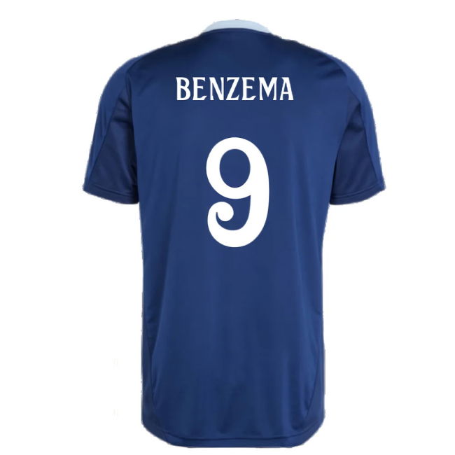 2024-2025 Real Madrid Training Jersey (Navy) (Benzema 9)