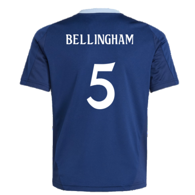 2024-2025 Real Madrid Training Jersey (Navy) - Kids (Bellingham 5)