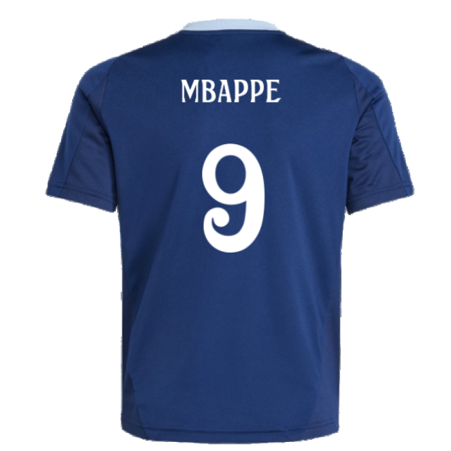 2024-2025 Real Madrid Training Jersey (Navy) - Kids (Mbappe 9)