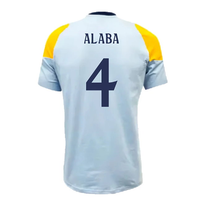 2024-2025 Real Madrid Training Tee (Glow Blue) (Alaba 4)