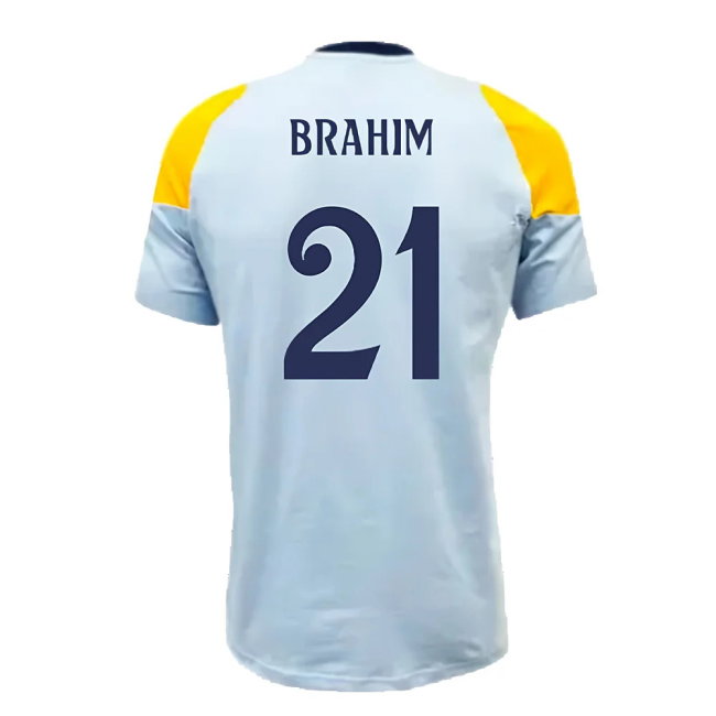 2024-2025 Real Madrid Training Tee (Glow Blue) (Brahim 21)