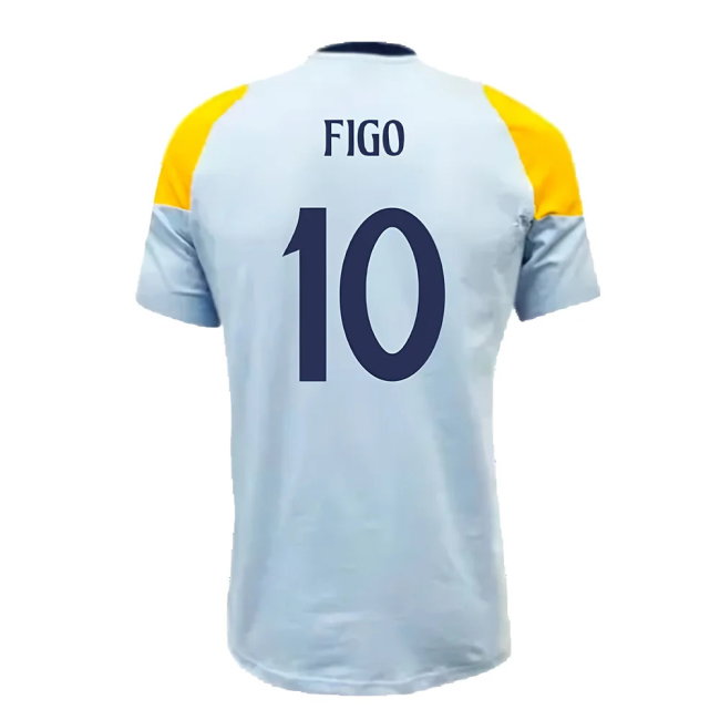 2024-2025 Real Madrid Training Tee (Glow Blue) (Figo 10)