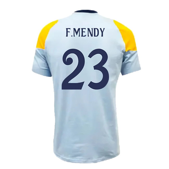 2024-2025 Real Madrid Training Tee (Glow Blue) (F.Mendy 23)