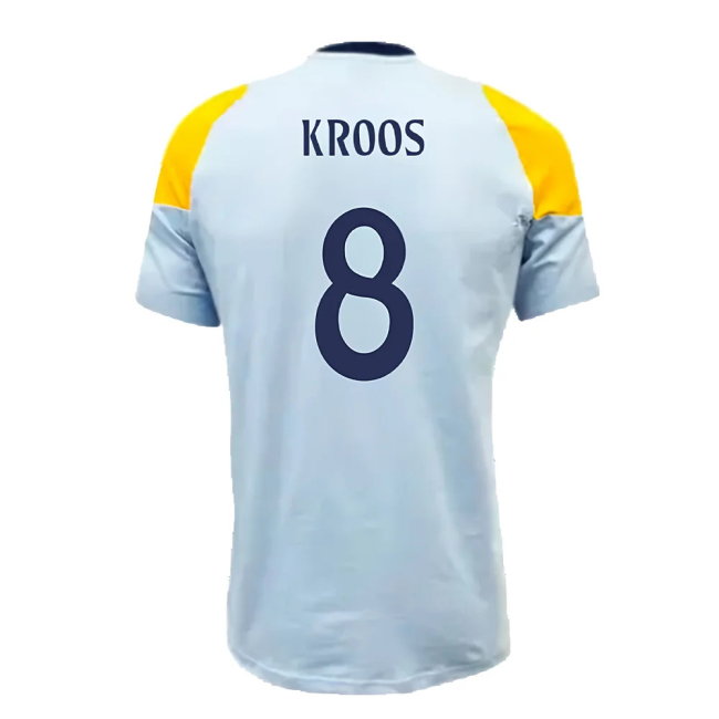 2024-2025 Real Madrid Training Tee (Glow Blue) (Kroos 8)