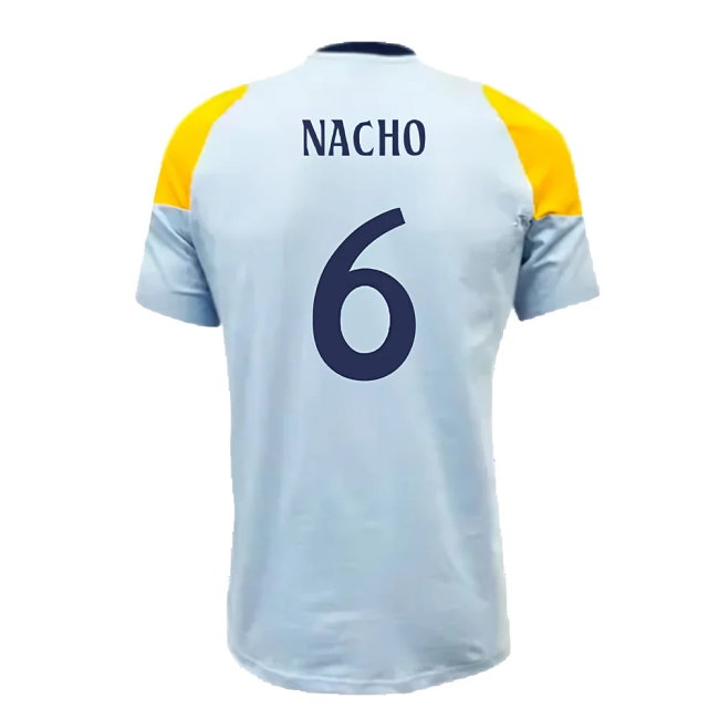 2024-2025 Real Madrid Training Tee (Glow Blue) (Nacho 6)