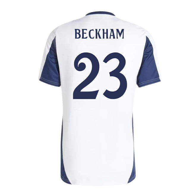 2024-2025 Real Madrid Training Tee (White) (Beckham 23)