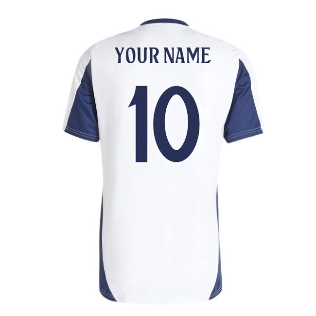 2024-2025 Real Madrid Training Tee (White) (Your Name)
