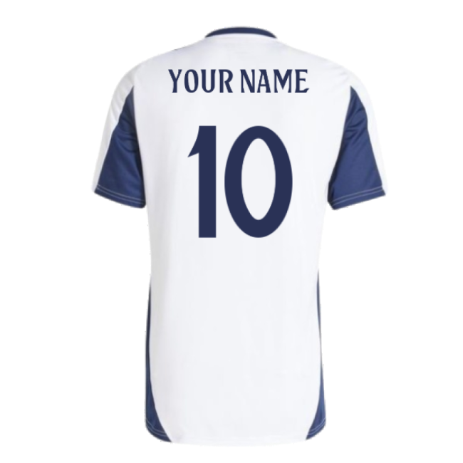 2024-2025 Real Madrid Training Tee (White) (Your Name)