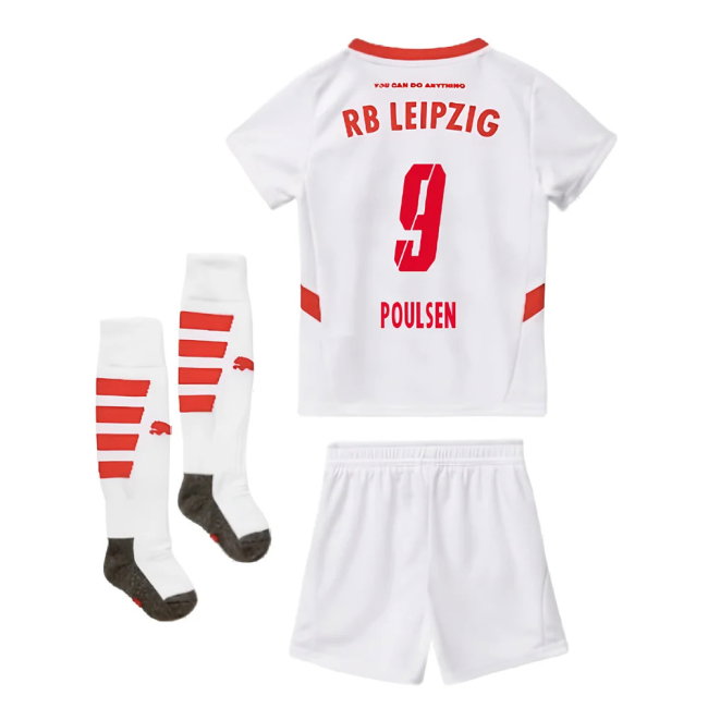 2024-2025 Red Bull Leipzig Home Mini Kit (Poulsen 9)