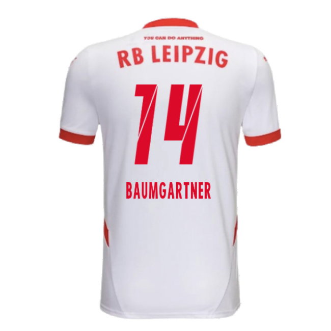 2024-2025 Red Bull Leipzig Home Shirt (Kids) (Baumgartner 14)