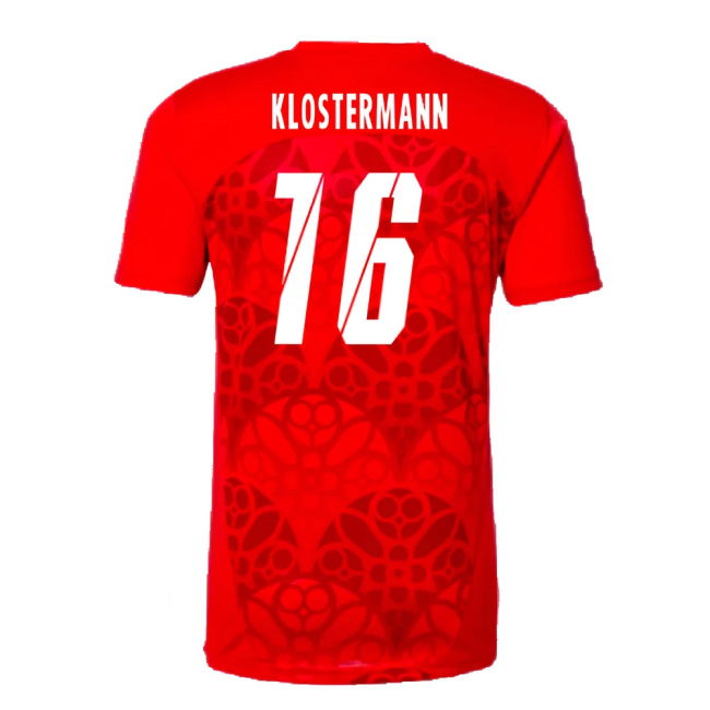 2024-2025 Red Bull Leipzig Pre-Match Shirt (Red) (Klostermann 16)