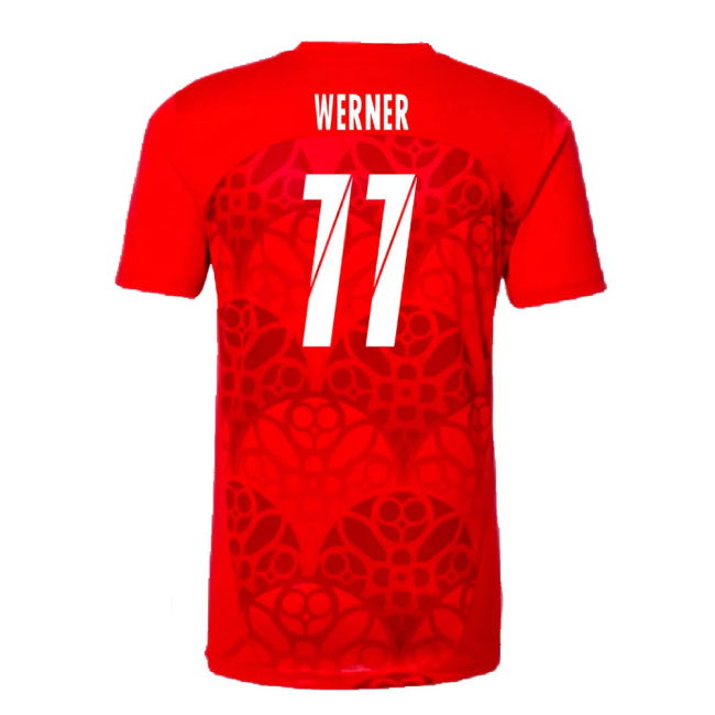 2024-2025 Red Bull Leipzig Pre-Match Shirt (Red) (Werner 11)