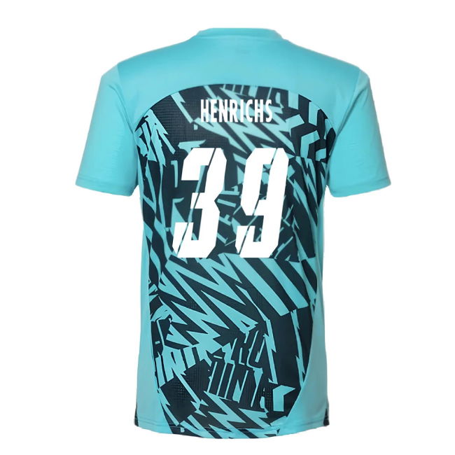 2024-2025 Red Bull Leipzig Pre-Match SS Shirt (Aqua) (Henrichs 39)