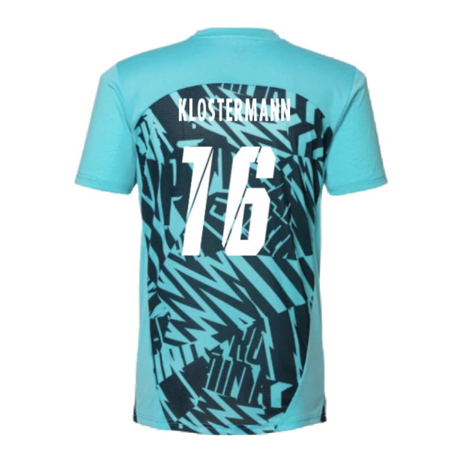 2024-2025 Red Bull Leipzig Pre-Match SS Shirt (Aqua) (Klostermann 16)