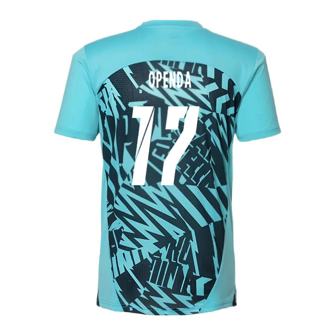 2024-2025 Red Bull Leipzig Pre-Match SS Shirt (Aqua) (Openda 17)