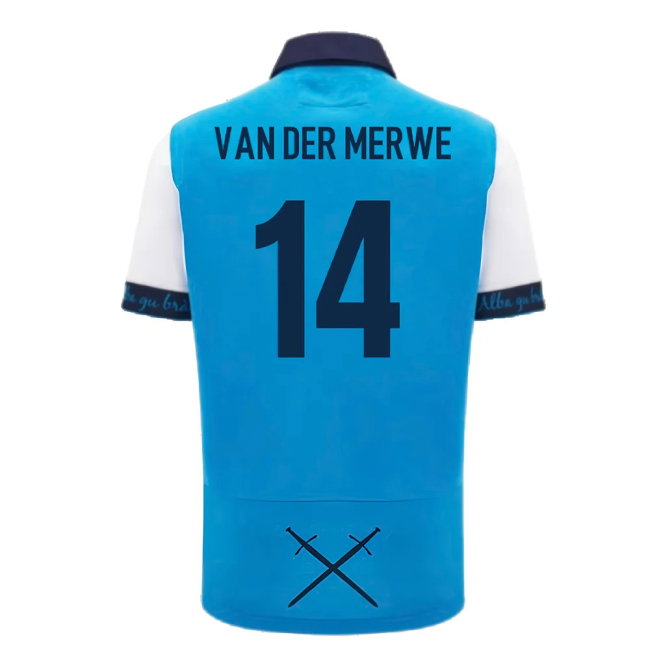 2024-2025 Scotland Rugby Away SS Cotton Shirt (Kids) (Van Der Merwe 14)