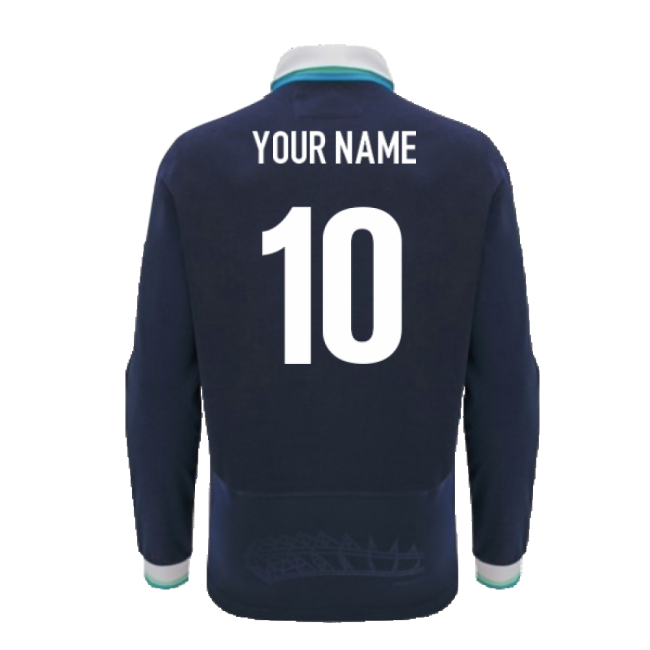 2024-2025 Scotland Rugby Home LS Cotton Shirt (Your Name)