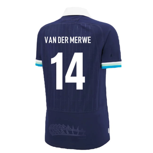 2024-2025 Scotland Rugby Home Poly Replica Shirt (Womens) (Van Der Merwe 14)