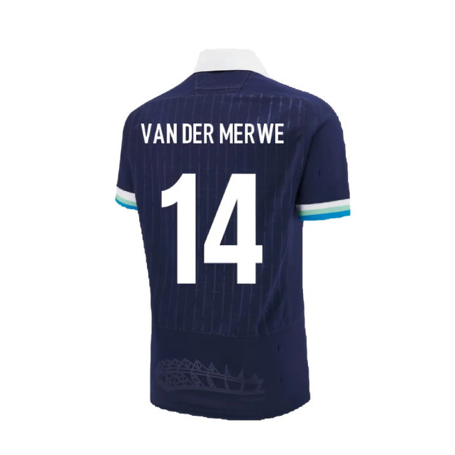 2024-2025 Scotland Rugby Home Replica Shirt (Kids) (Van Der Merwe 14)