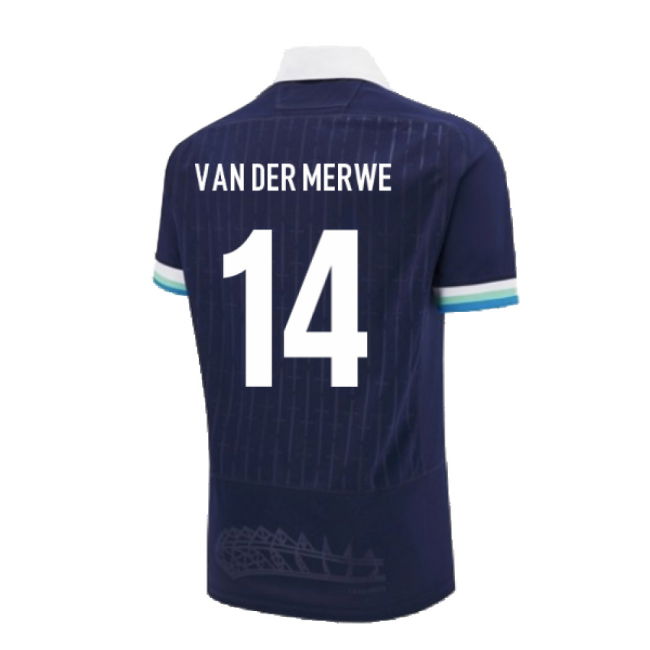 2024-2025 Scotland Rugby Home Replica Shirt (Van Der Merwe 14)