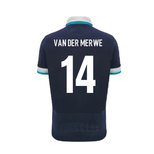 2024-2025 Scotland Rugby Home SS Cotton Shirt (Kids) (Van Der Merwe 14)