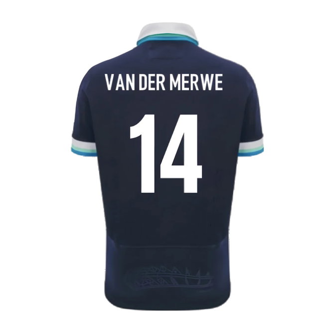 2024-2025 Scotland Rugby Home SS Cotton Shirt (Van Der Merwe 14)