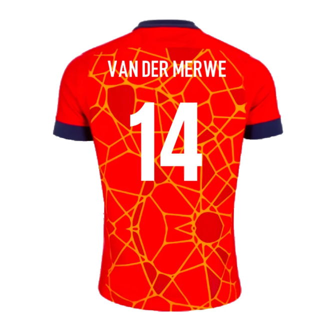 2024-2025 Scotland Rugby Training Jersey (Red) (Van Der Merwe 14)
