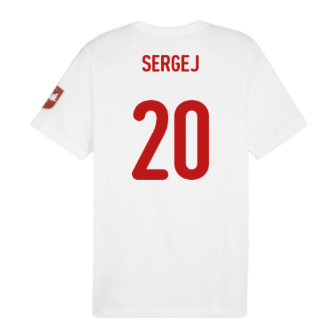 2024-2025 Serbia FtblIcons Tee (White) (Sergej 20)